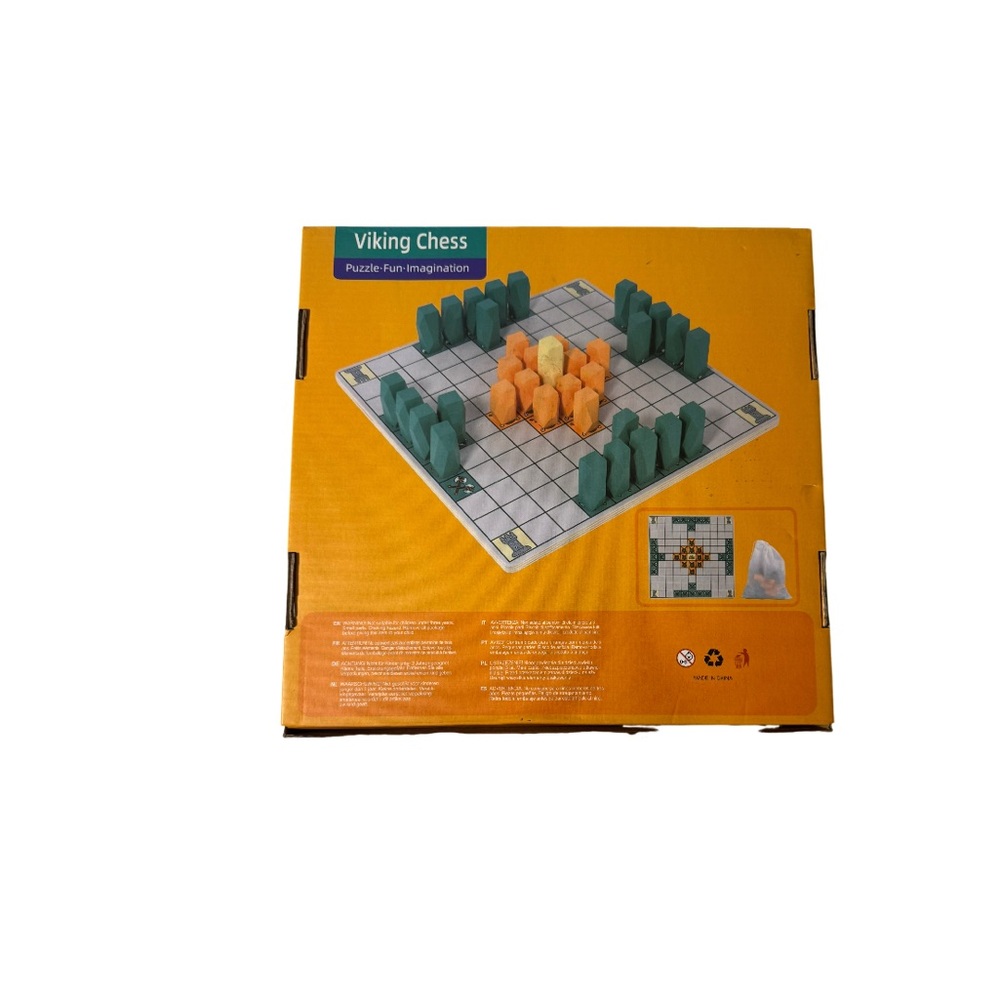 Wood Colorful Viking Hnefatafl Board Game